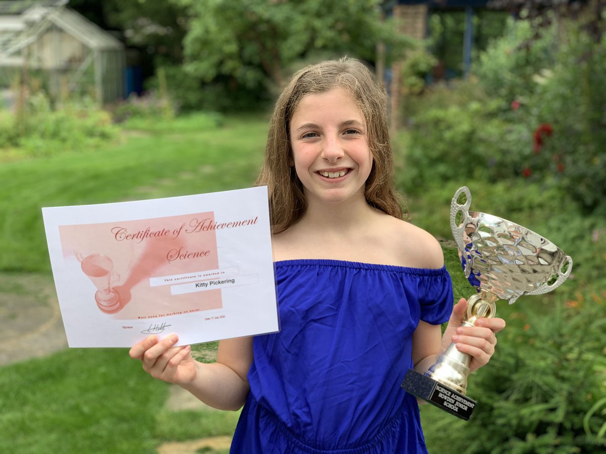 annemair11's tweet photo. First and last day at Junior School for Kitty. She received the Science Achievement award in the Leavers Assembly 🏆. So proud of the young lady she’s growing into 🤩🥰 @HowdenJuniors #year6leavers #womeninscience #rebelgirls #awesomewomen https://t.co/CGLfs5Y7Rg