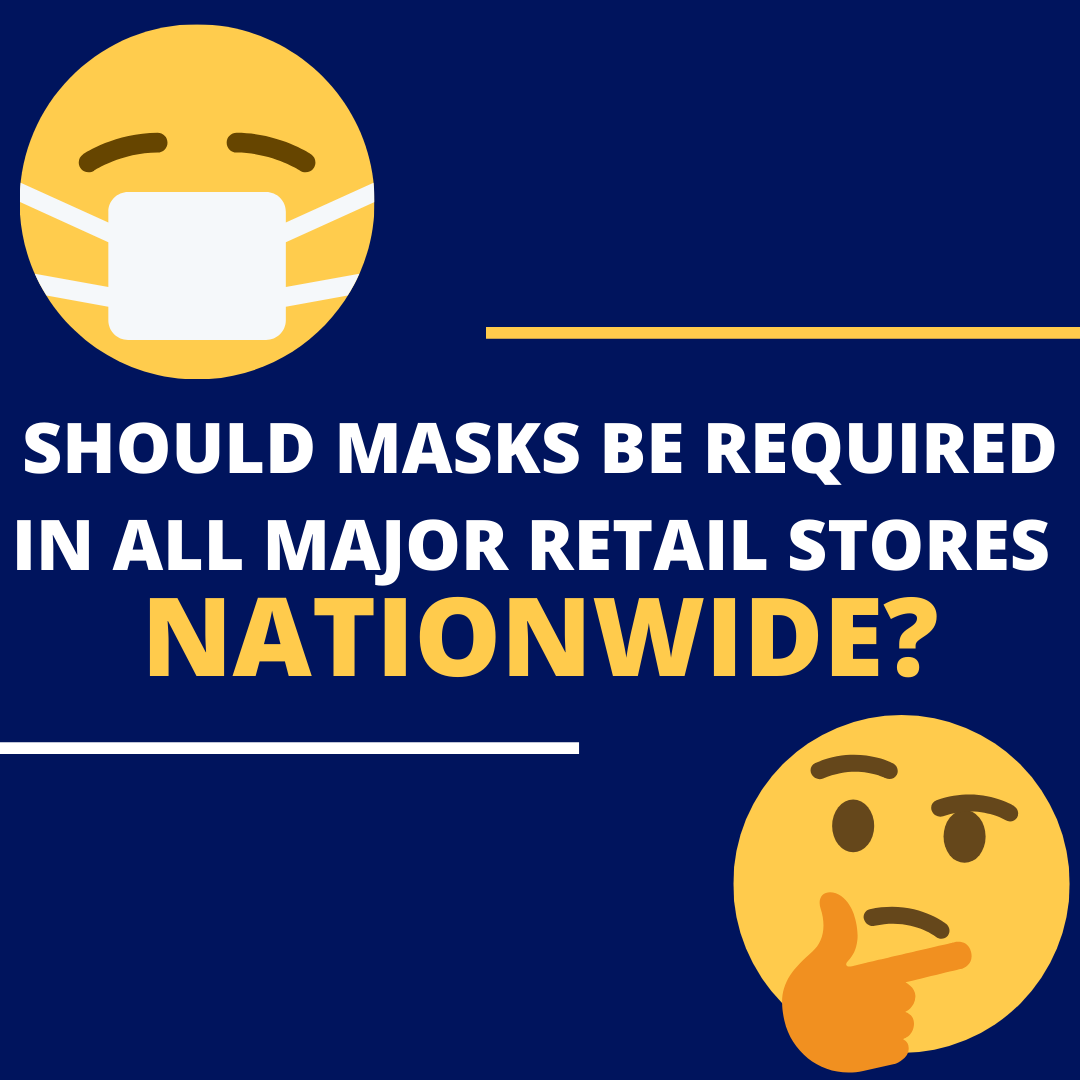 WLBT's tweet photo. Many national retailers are now requiring masks. Do you think they all should? https://t.co/RBVdox5NtI