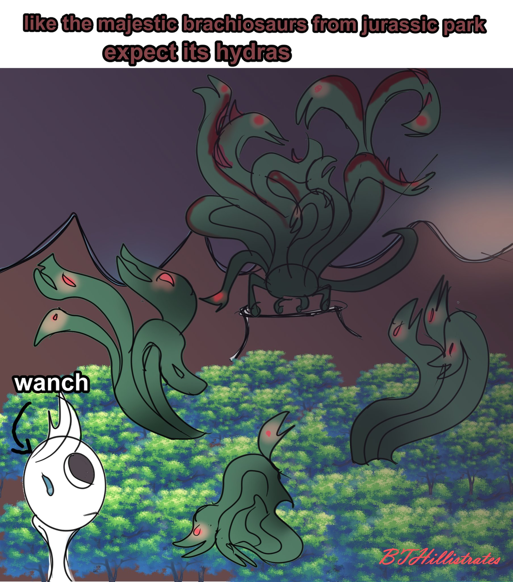 indoorrecesss's tweet photo. #FanFollowFriday for #IndoorRecessCrew is back! All shall love us and d e s p a i r
Feast your eyes on this delightfully cursed fanart of harpy-boy Wanch witnessing a hydra rave by @bthillistrates https://t.co/aeeY0t45k8