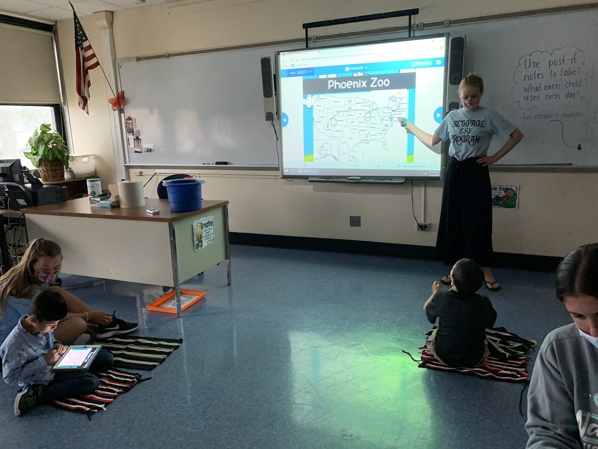 mskarfinkel's tweet photo. We took the coolest (virtual) field trip to the Phoenix Zoo today! We explored the animals that they have there with the help of our friend Blippi! 🦓🦒🐅 @MsOlsenBethpage https://t.co/1EJ3LDaCfQ