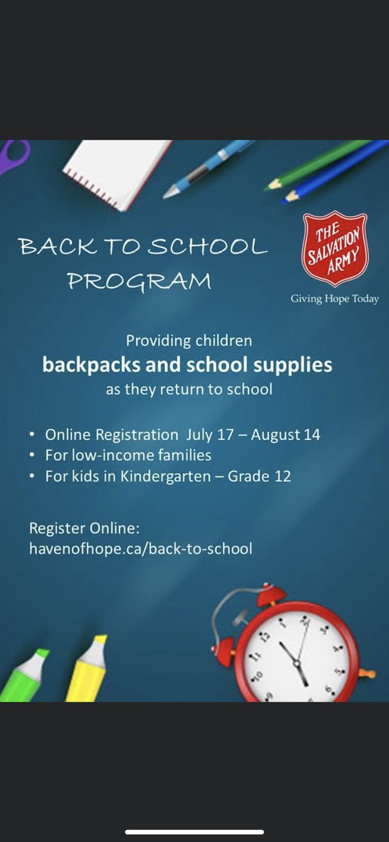 asingh2's tweet photo. Another program that families requiring support can access before back to school! @imperial_school https://t.co/STEAzSfBtk
