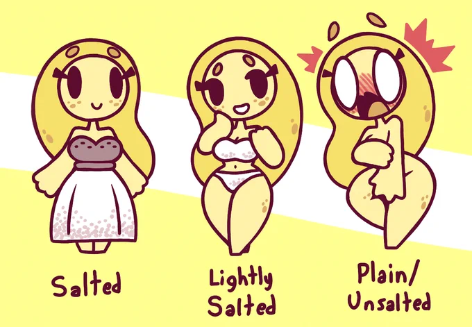 lil tato chip bab that I've had in mind for a while now
Later on imma give her some fun outfits for chip flavors :) 