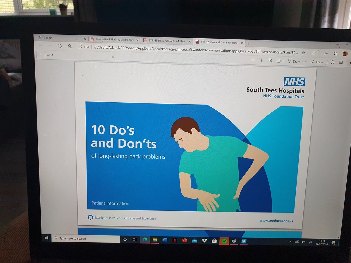 adamdobson123's tweet photo. Coming v soon to an NHS website near you 😬 adapted from the lovely work by @DerekGriffin86 & @PeteOSullivanPT Maybe our most impactful project yet and looks 🔥 🔥 🔥 @rwalshphysio @SouthTees #qualityNHS https://t.co/NbFQkKIBNi