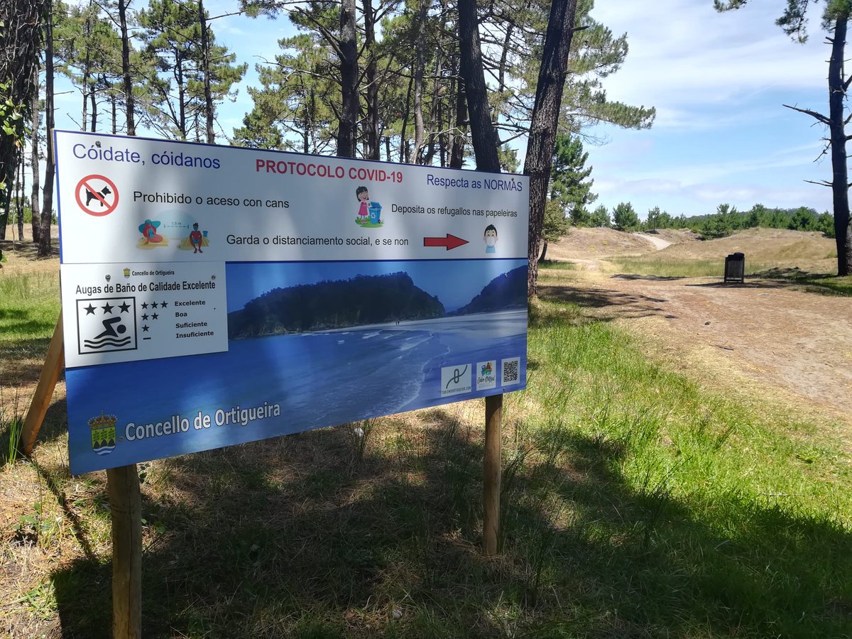 ConcOrtigueira's tweet photo. 🏖 O @ConcOrtigueira instalou nas praias de #Morouzos, #SanAntonio, #AConcha e #Céltigos carteis informativos coas medidas a seguir estando nos areais a consecuencia do #COVID19.
Os carteis instaláronse tamén nos aseos onde hai xel hidroalcohólico.
ℹ️ https://t.co/ZOrELpQ9Bu https://t.co/3G1bfVm10B