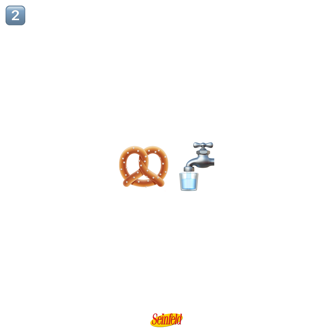 SeinfeldTV's tweet photo. It's #WorldEmojiDay! Can you guess the Seinfeld reference? https://t.co/weOyqtsfCZ