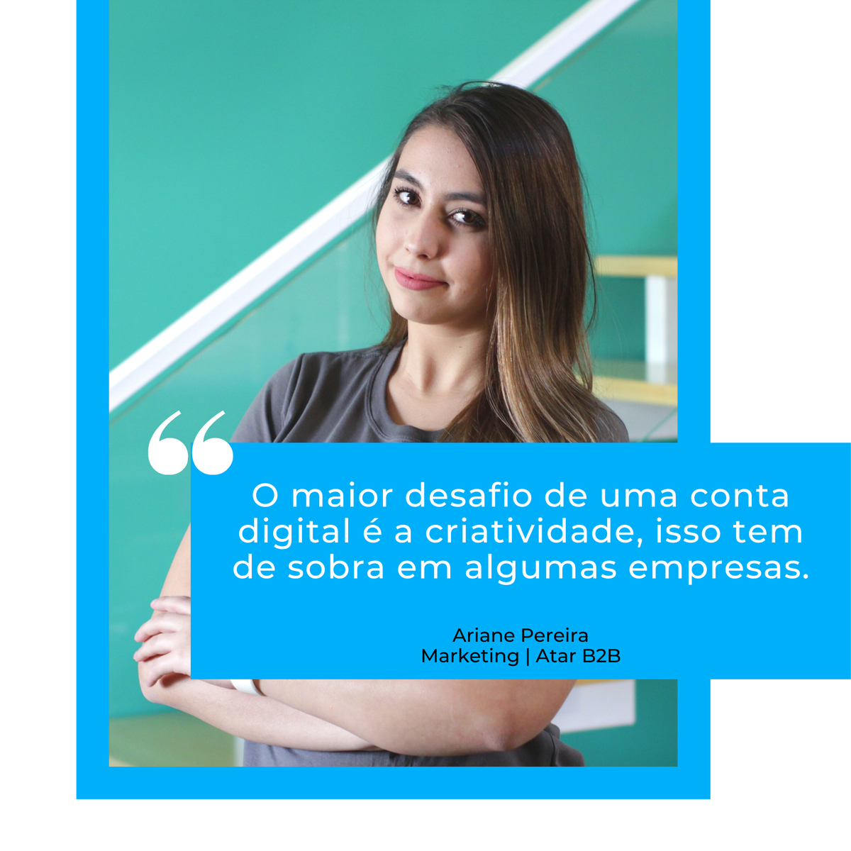 AtarB2B's tweet photo. A Ariane Pereira, responsável pelo Marketing da Atar B2B, falou sobre criatividade e inovação em contas digitais.

Algumas empresas possuem criatividade de sobra e estão prontas para criarem sua própria e inovadora conta digital!

#criatividade #inovação #contadigital #fintechs https://t.co/71aGb1Cv5g