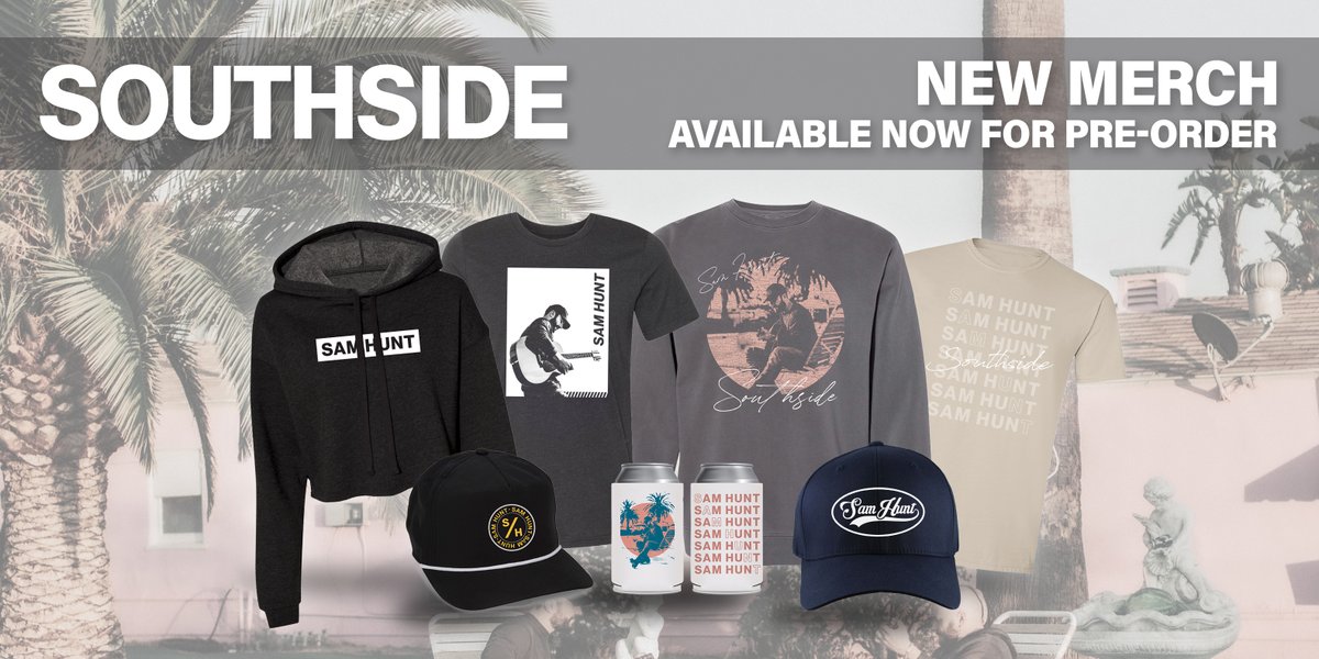 New SOUTHSIDE merch is available for pre-order now! samhuntmerch.com