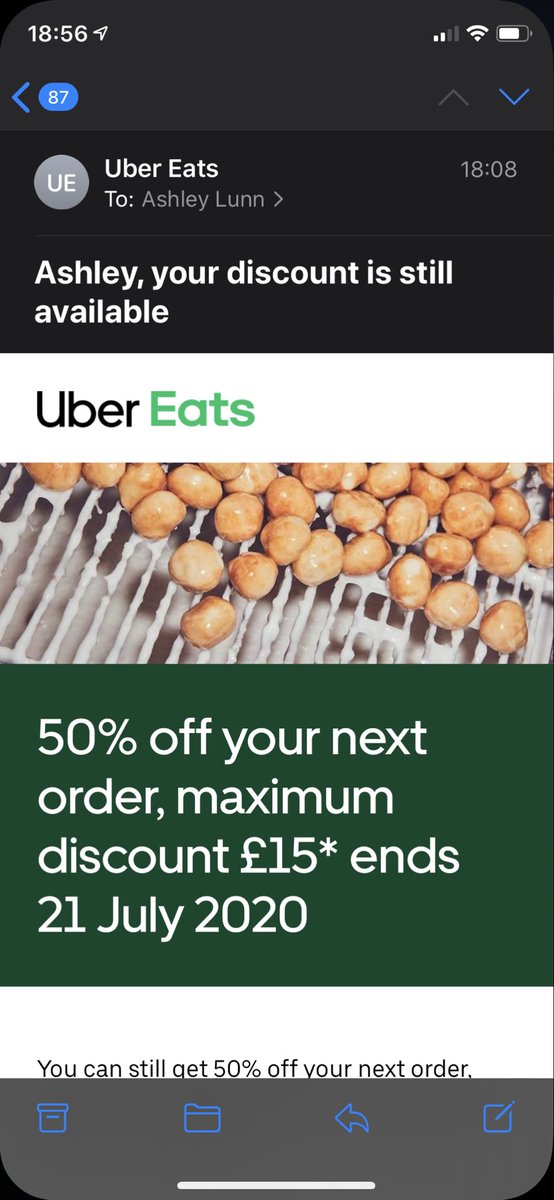 Ash_Lunn's tweet photo. @UberUKsupport Dm you again. Persistent emails for offers but none work yet again. This is getting beyond a joke now. Why email me offers if they don’t work. https://t.co/PlzghaHh6G