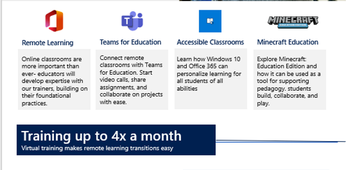 mtholfsen's tweet photo. Did you know that there are a massive number of FREE Microsoft Store online PD trainings for educators and students? 😱

Happening all summer long 🌞

Check it out 👉 https://t.co/7sBlQacqfP

#edtech #edchat #MIEExpert #remotelearning https://t.co/3AI2z29mY9