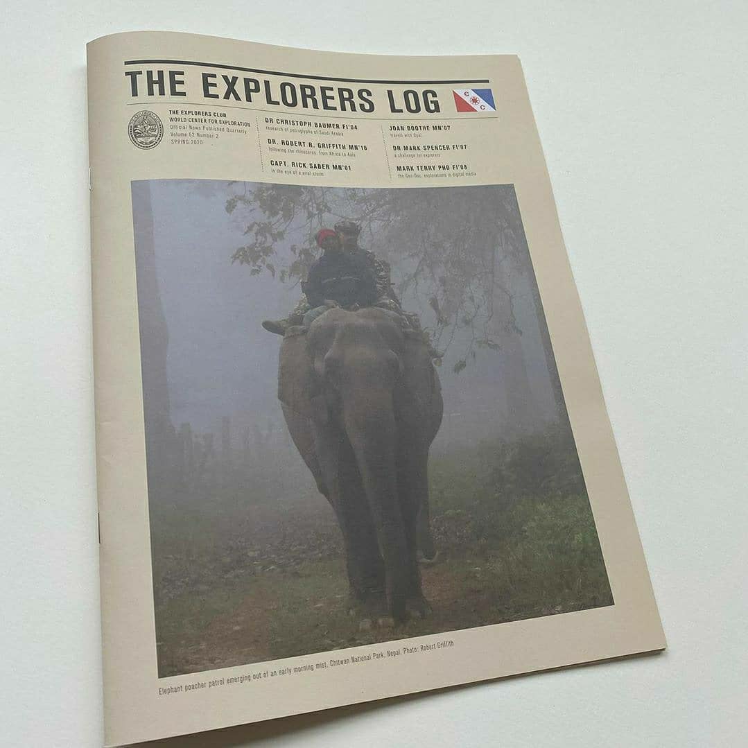 ExplorersClub's tweet photo. Members: Want to find out the latest news about the Club/Members worldwide? Keep up-to-date w/ the #ECLog, available both in print & digital versions. Explore Flag & Honors news, articles, & In the Field update, "Following the Rhinoceros from Africa to Asia" by Robert Griffith. https://t.co/mJl2CsgHDq