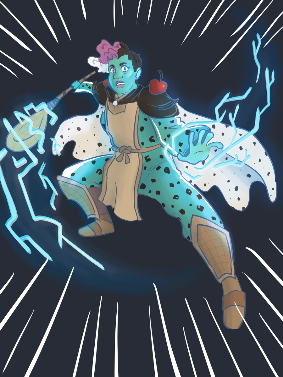 cloudycharm's tweet photo. heres a saccharina!! also i should draw glow-y magic stuff more bc its so fun to draw??? #dimension20 #ACrownOfCandy https://t.co/OhpE3oQvru