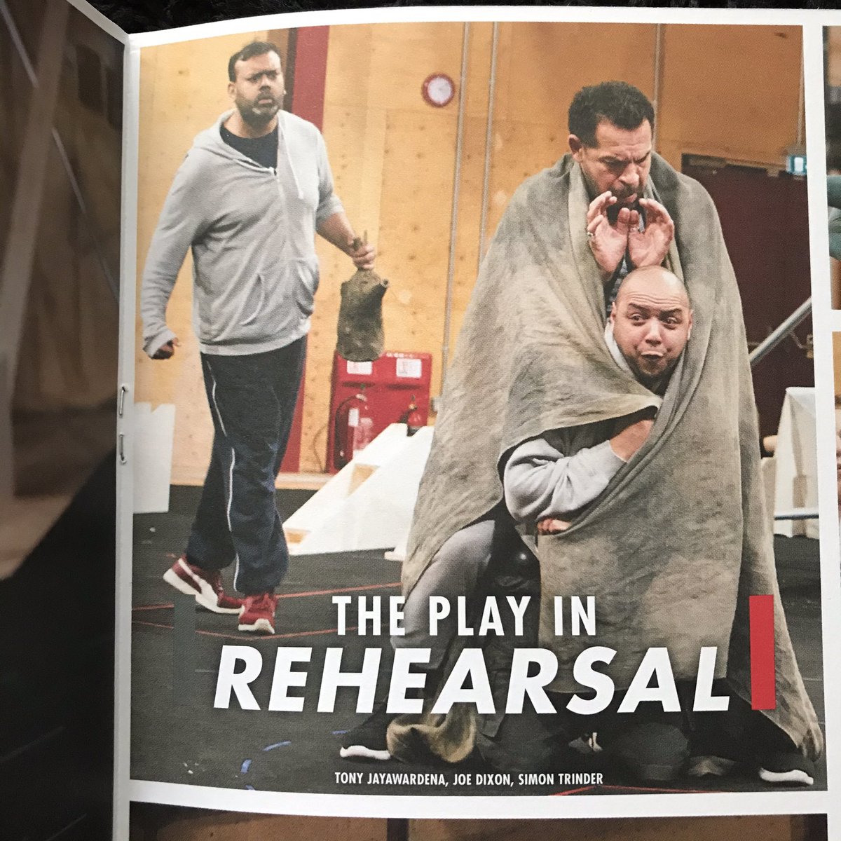 Stes_Adventures's tweet photo. Today’s featured RSC programme is from 2016-17 and is #TheTempest starring #SimonRussellBeale as #Prospero with #JennyRainsford as #Miranda. #MarkQuartley plays #Ariel and #SimonTrinder is a magnificent #Trinculo with #JoeDixon as #Caliban . https://t.co/InNBzgUGEV