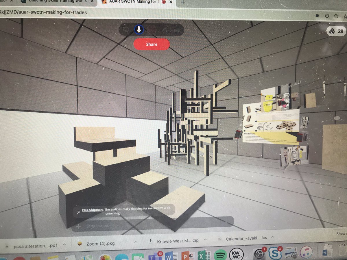 MelissaMean's tweet photo. COVID-19 might have stopped us being together, but it hasnt stopped us #MakingTogether. Tonight the virtual showcase of what our #AuAr #KnowleWest cohort of tradespeople &amp; artists made during lockdown  workshops exploring digital construction skills. AMAZING! 👏👏👏👏🙌🏿 https://t.co/eDBev9TmJz