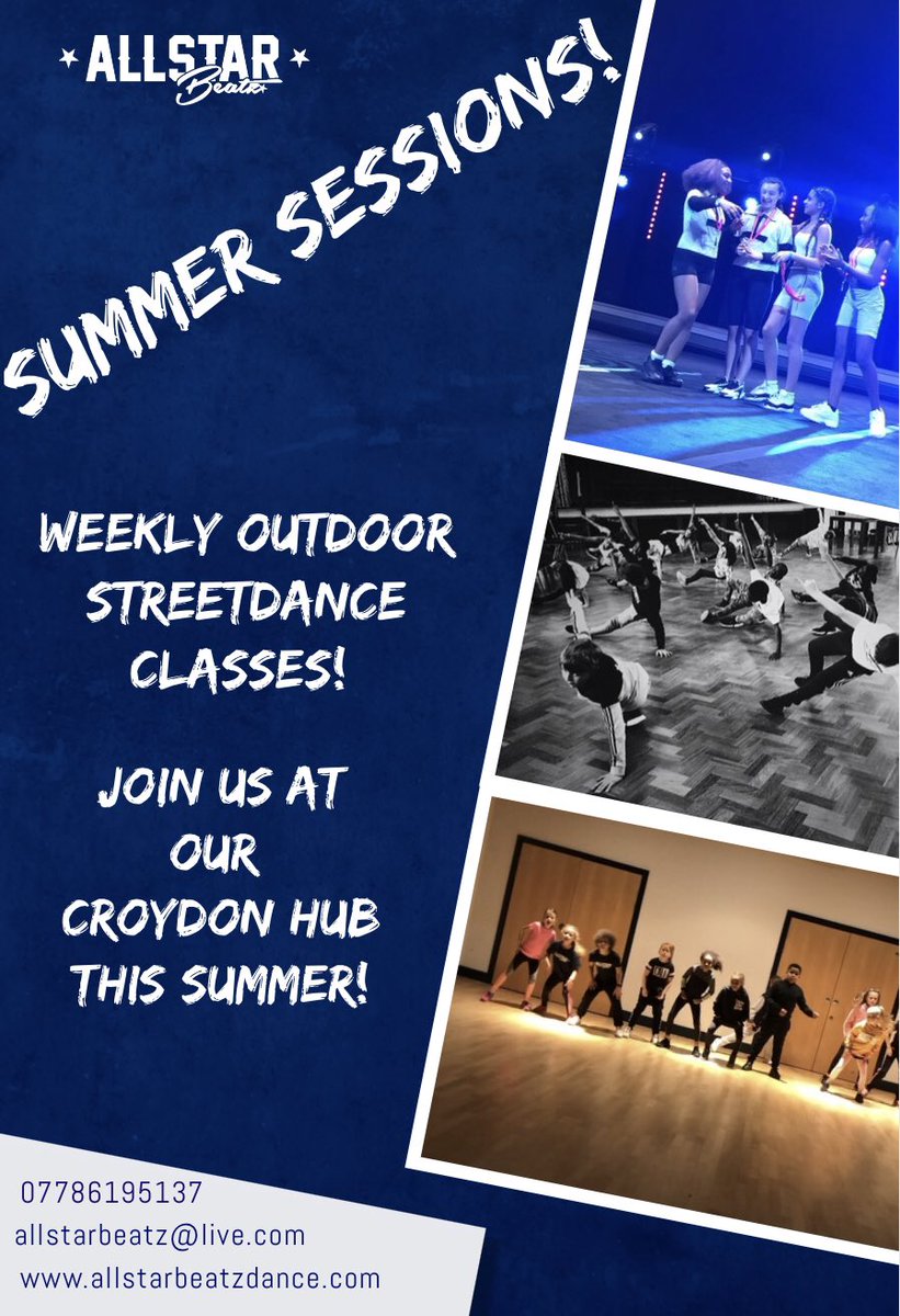 Allstar_Beatz's tweet photo. Outdoor Streetdance summer sessions! Open to current and new members 🤩 pay as you dance drop in sessions over the holidays. Contact us for more info https://t.co/I4FO9argk7 #streetdance #outdoortraining #bromley #croydon 💙 https://t.co/lytTi4ZIzB