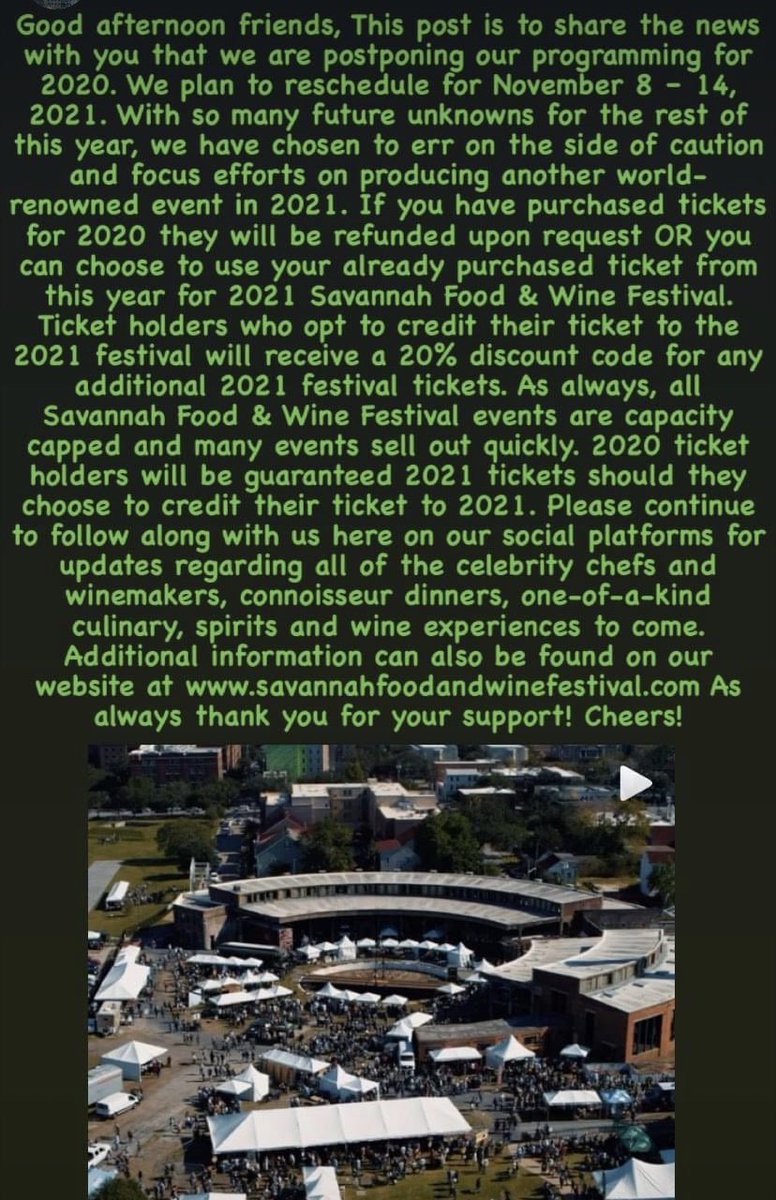 Good afternoon friends, we are postponing our programming for 2020. We plan to reschedule for Nov 8 – 14, 2021. With so many unknowns, we have chosen to err on the side of caution. As always thank you for your support! Cheers!