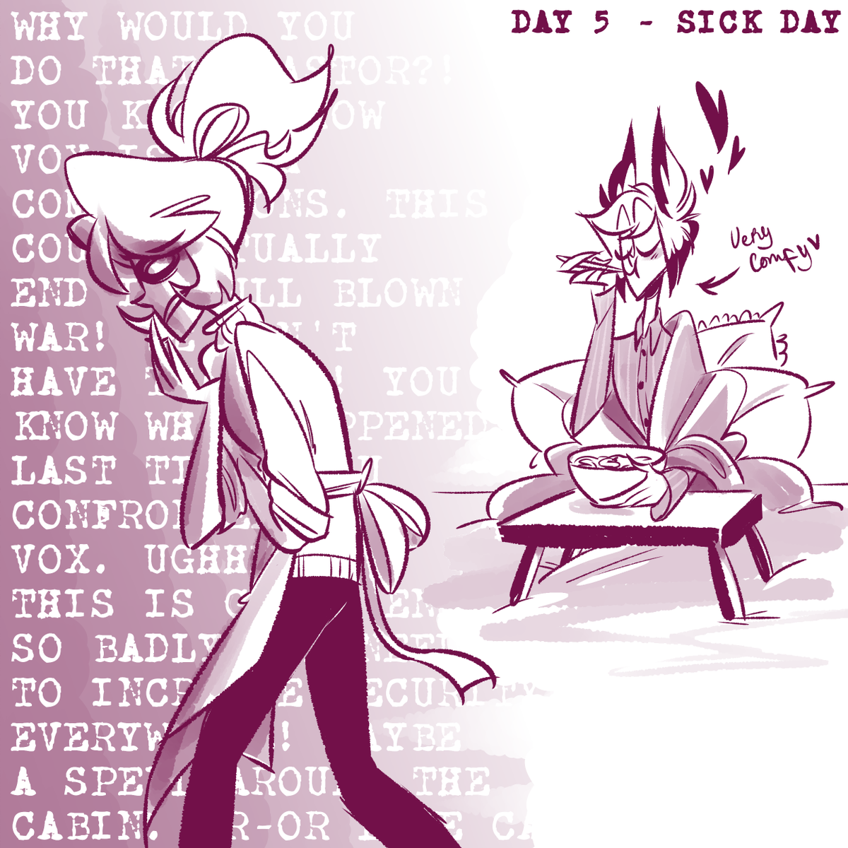 Okay was anybody going to tell me that there was an OCxAlastor week, or was I just supposed to find that out myself when i'm busy? So here's what I able to come up with in the limited time, even tho it ended yesterday XDDD
#ocxalastorweek #HHOC #HazbinHotelOC