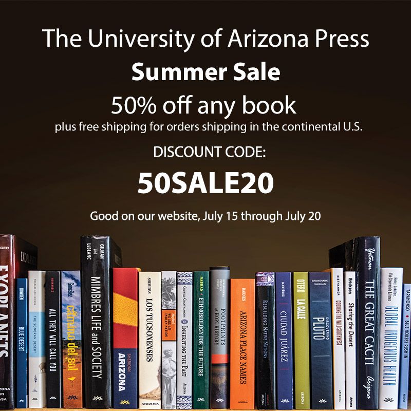 AZpress's tweet photo. 50% off all our titles now through July 20th! Free shipping for orders shipping in the continental U.S. Discount code 50SALE20
#summersale #booksale #ReadUp #AZPress #AUPresses
https://t.co/zrQzofBt5M https://t.co/A9ELqnZXGS