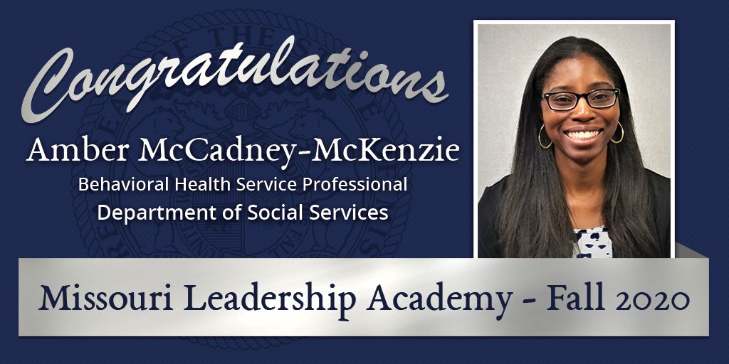 DSS_Missouri's tweet photo. Congratulations to our outstanding DSS team members who have been selected for the Fall 2020 #MOLeadershipAcademy! We look forward to watching you learn &amp; grown through this exciting experience! https://t.co/DfA94OG8UJ
