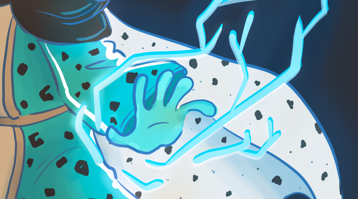cloudycharm's tweet photo. heres a saccharina!! also i should draw glow-y magic stuff more bc its so fun to draw??? #dimension20 #ACrownOfCandy https://t.co/OhpE3oQvru