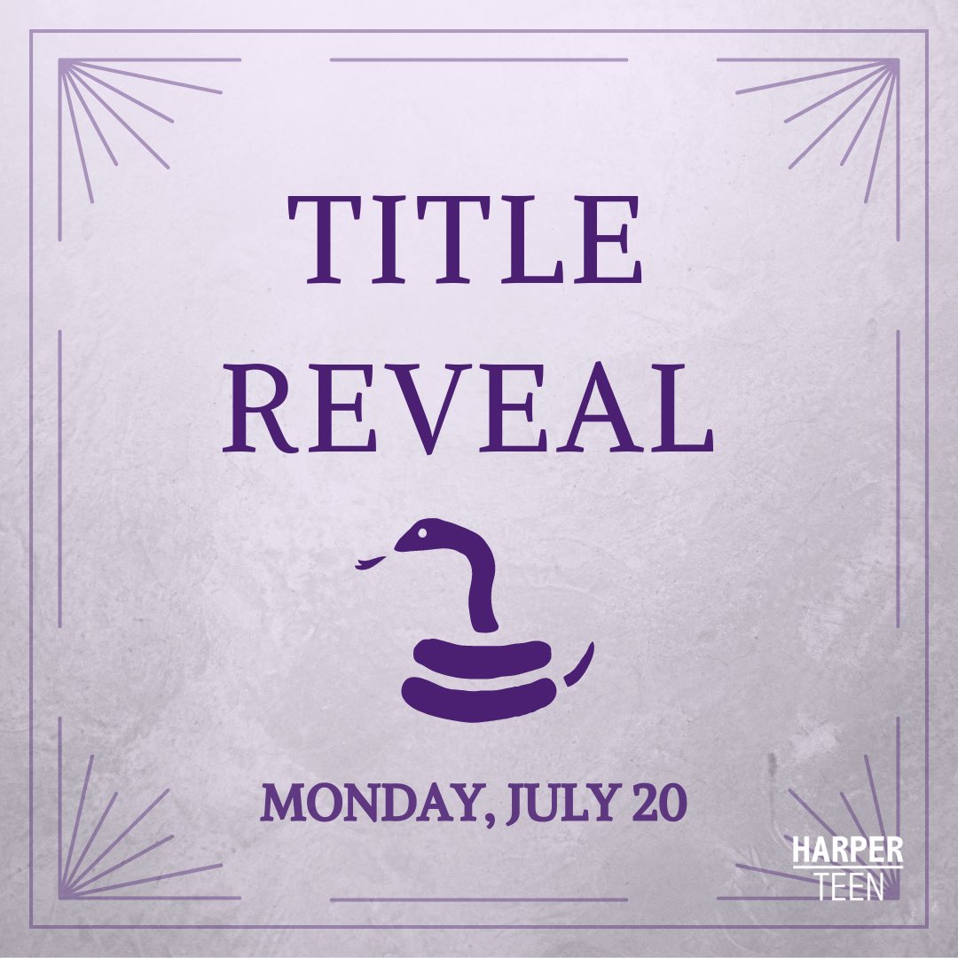 💫 MONDAY, JULY 20 💫 

Stay tuned for the BRAND NEW TITLE for our YA fantasy novel (formerly RIA & RANI) slated to release Summer 2021! 🔥📚

Any guesses? 👀

#21ders #titlereveal