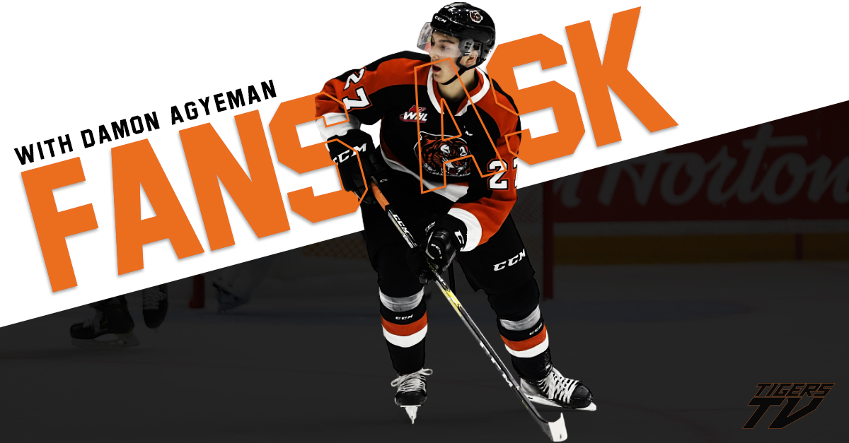 tigershockey's tweet photo. ICYMI earlier this week #MedHat fans submitted their questions and rookie defenceman Damon Agyeman answered them on this week's Tigers TV Fans Ask!!

👀📺: https://t.co/wF6AJDY1Yp https://t.co/D1bqGEAZSf