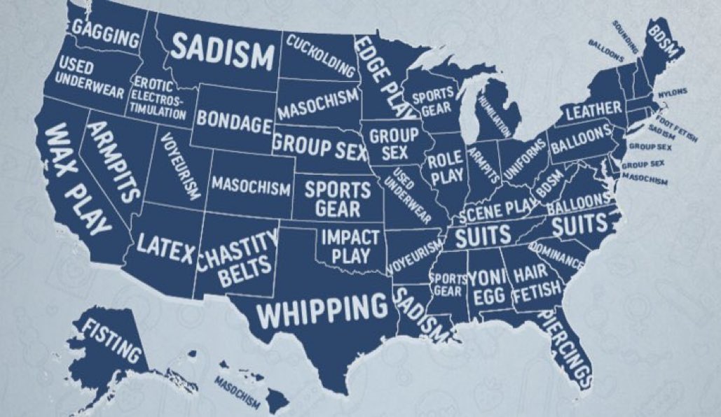 cmclymer's tweet photo. I mean, cool survey, but I feel like America’s overall favorite fetish recently is humiliation. https://t.co/OswUMX1FD0