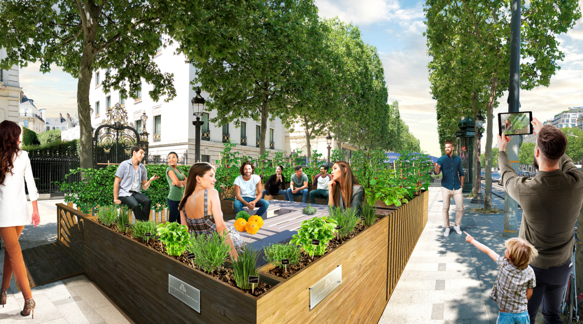 LaFranconieri's tweet photo. Une initiative originale que ces #terrasses #végétales certes éphémères elles sont un avant-goût de ce que pourront être les #Champs-Élysées à l’horizon 2030 https://t.co/EqHg94ov3y https://t.co/eaLZeIxtGV