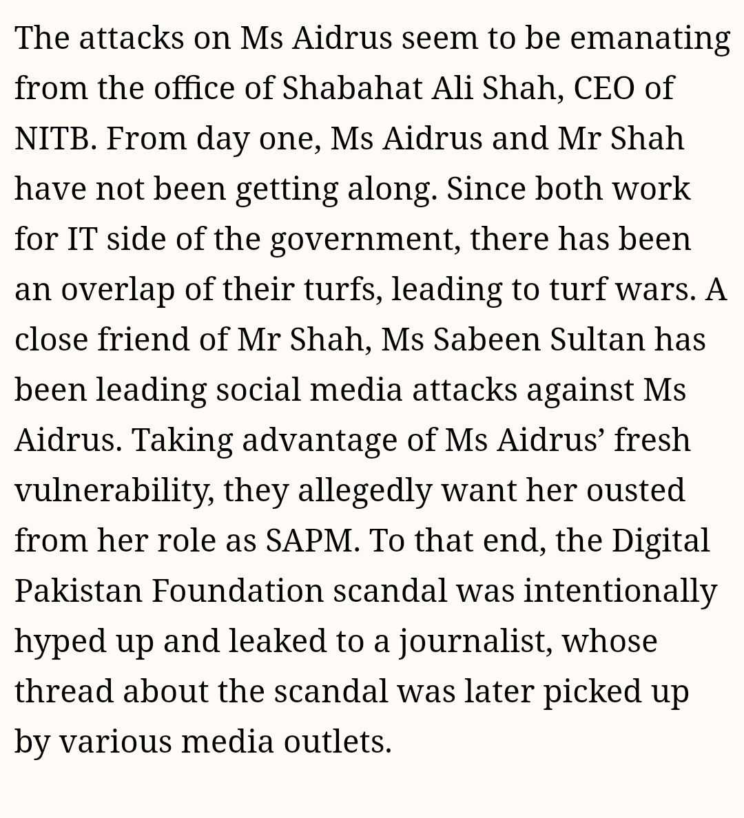 This is the story i had done about  @ShabahatAShah around a month ago: https://www.brecorder.com/news/40000589/with-jkt-gone-hyenas-chase-tania-aidrusAnd this story contains this part that  @ShabahatAShah did not like and had asked me to remove earlier over WhatsApp. I didn't, because i was 100% honest in what i wrote.