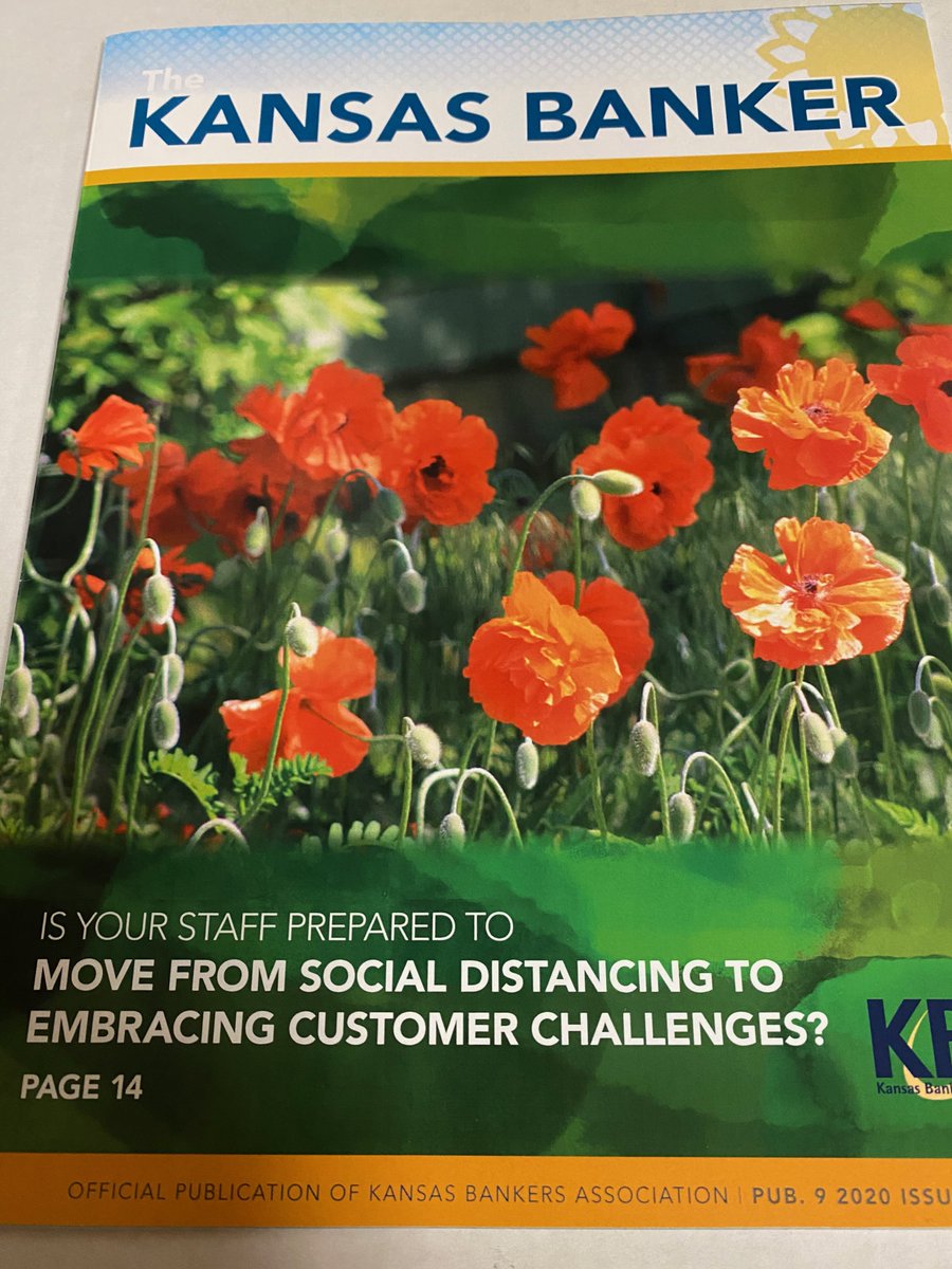 crossfin's tweet photo. Thank you to @KS_Bankers for featuring one of our latest articles in the latest #TheKansasBanker #SocialDistancing  #CustomerChallenges #Customers #COVID19 https://t.co/2VHkByZAIW