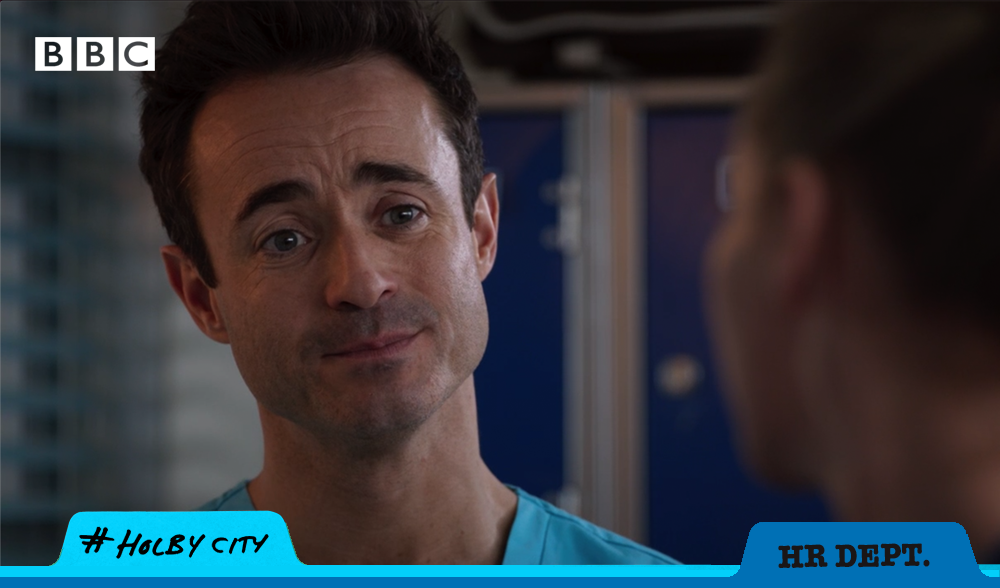 BBCHolbyCity's tweet photo. Raf di Lucca - how we've missed you #HolbyCity HR https://t.co/6iycCrtHPB