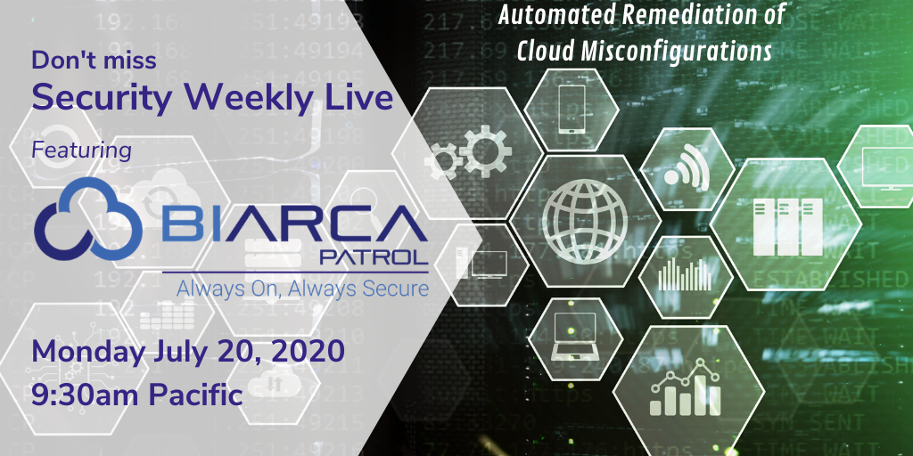 biarcaInc's tweet photo. Join us for Security Weekly on July 20 @ 9:30am Pacific. Biarca Patrol our Always On Always Secure solution for cloud workload assurance will be featured.
For more info: https://t.co/xr7u7Znkwc

#Google Cloud, #Biarca, #GKE, #AWS, #Cloud Security, #HIPAA, #NIST, #CIS, #CSA https://t.co/fJ4xPSacUt