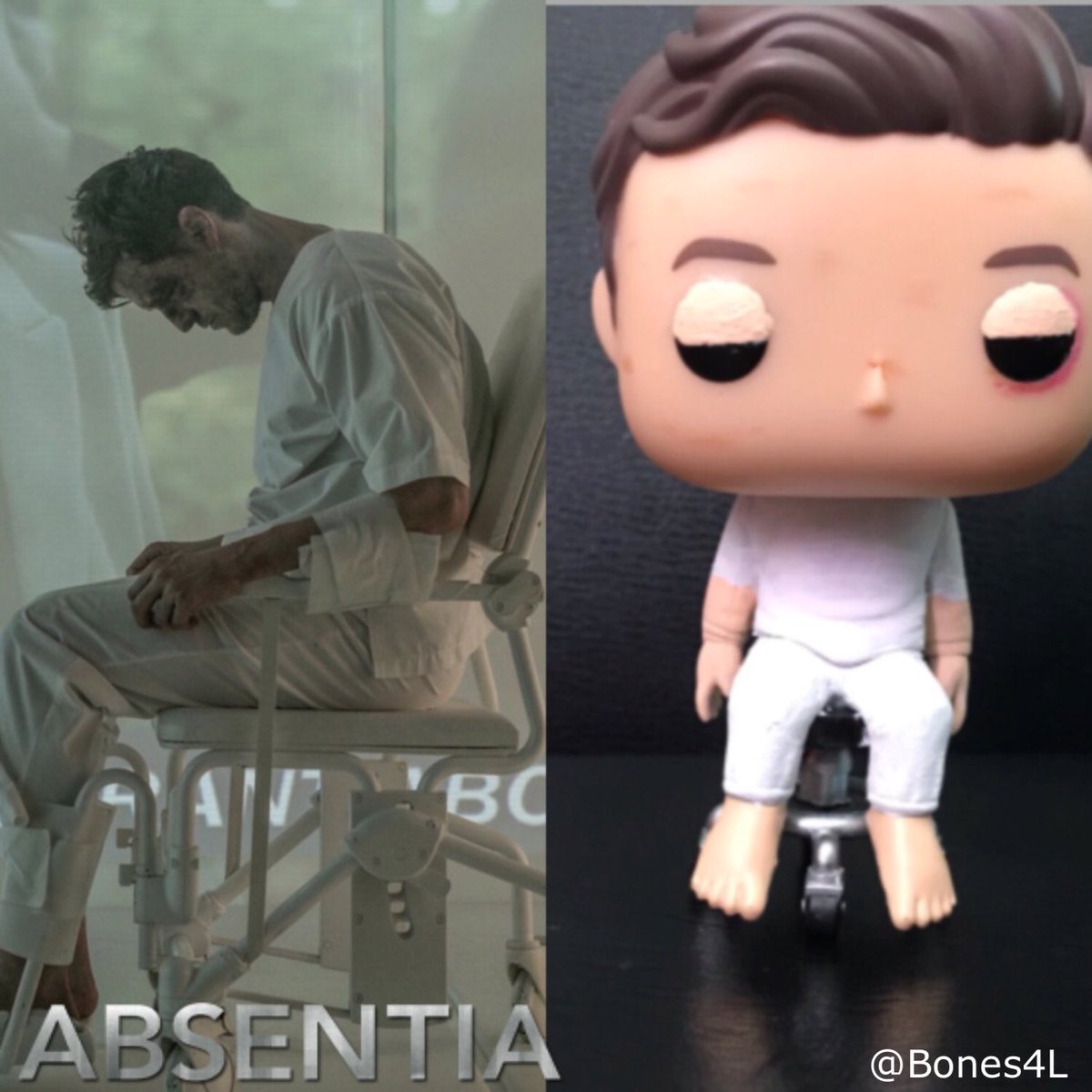 Bones4L's tweet photo. These custom funko pops was all made before @AbsentiaSeries Aired that’s how much I love this show.

Hope you like them I appreciate this show so much 👁
@Stana_Katic @heusinger @AbsentiaSeries @EvilWillPascoe #Absentiacustommadefunkopops #custommadebyme #Absentiaseason3 https://t.co/XfqoGrxWnB