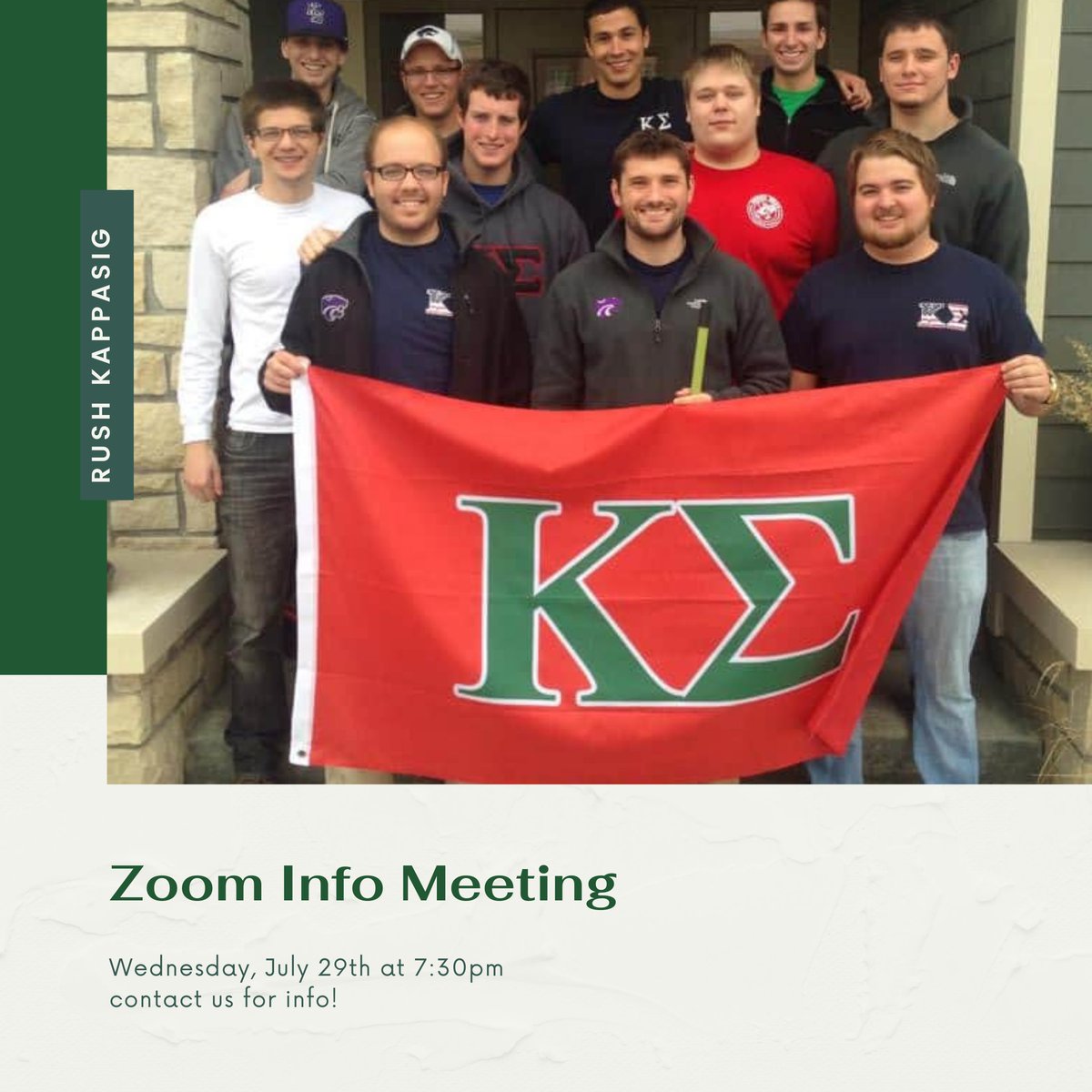 Back by popular demand is our Zoom info session for all who want to know more about Kappa Sigma at Kansas State! Join us July 29th at 7:30pm! <a href="/IFCatKState/">IFC at K-State</a>