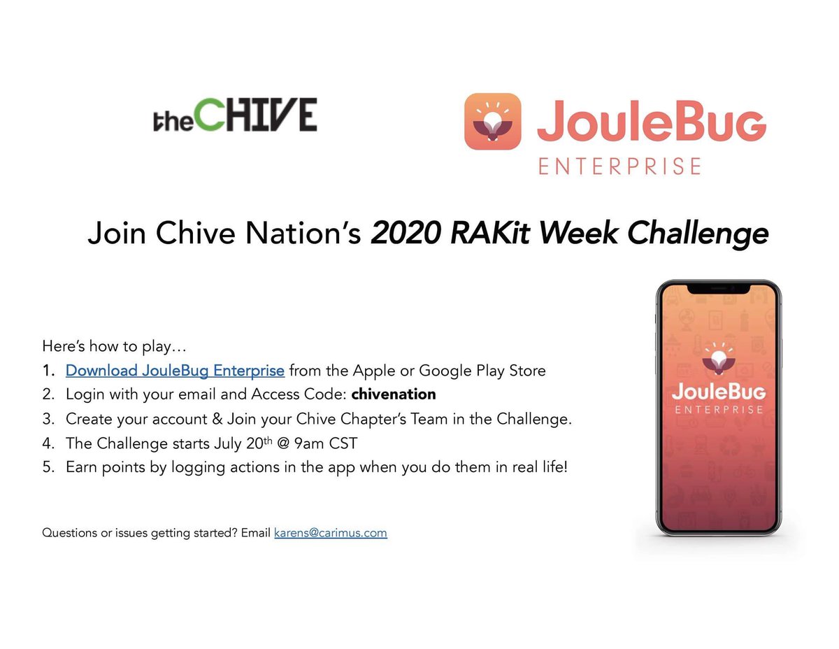 HRoadsChivers's tweet photo. Chive Nation’s RAKit Week 2020 challenge starts Monday! https://t.co/LE7I1ZeAtv