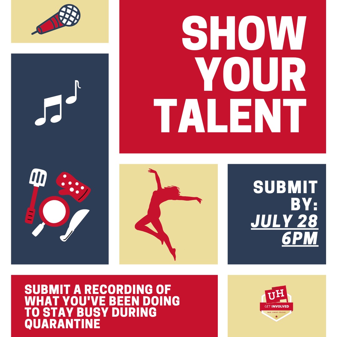 GetInvolvedUH's tweet photo. It's Cougar Red Friday!!🐾
Happy Friday, Coogs! Have any of you all picked up a new hobby during the quarantine? We would love to see it.
Submit your video recording via direct message by July 28th at 6 pm, for a chance to be featured on our page!
#GetInvolvedUH https://t.co/5FHv4bwgQ1