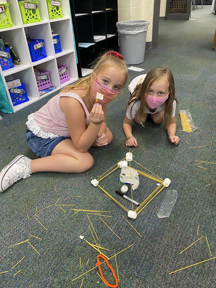 Students used their plans from this morning to create traps for the hunter from The Lion &amp; the Mouse! #SPSOAR2020 #GVSOAR2020