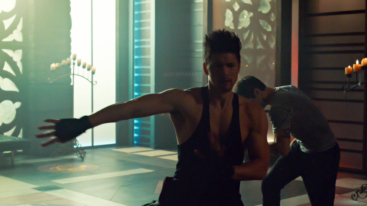 Skin. So much skin.Alec lets his eyes stray again.