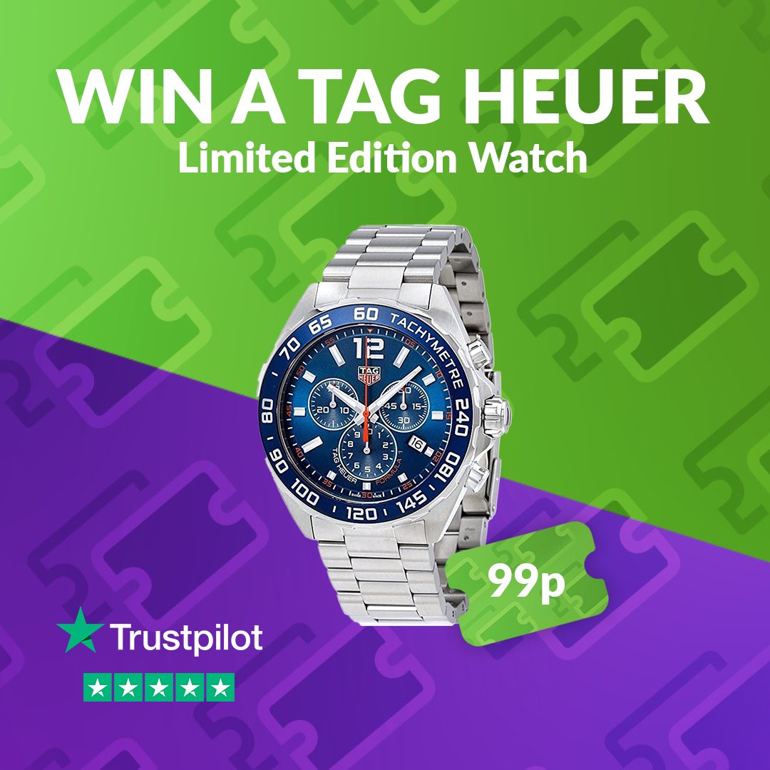 RaffleSurrey's tweet photo. ⚠️ Announcement ⚠️

We’ve just launched our biggest, most expensive raffle yet! 🎉

You could get this limited edition Tag Watch, in collaboration with Red Bull Formula 1 &amp; Aston Martin 👌

Get your tickets now for just 99p! 🔥👇

https://t.co/PmXwkTIY4x ✅ https://t.co/pmA0vPXuso