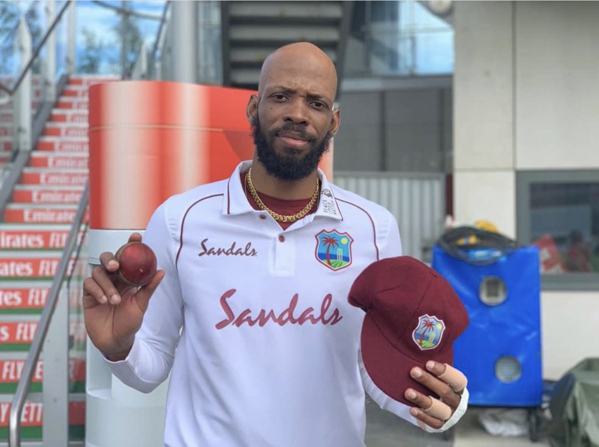 JBlackwood100's tweet photo. Well bowled today big G...5 important wickets https://t.co/aANMX5jq01