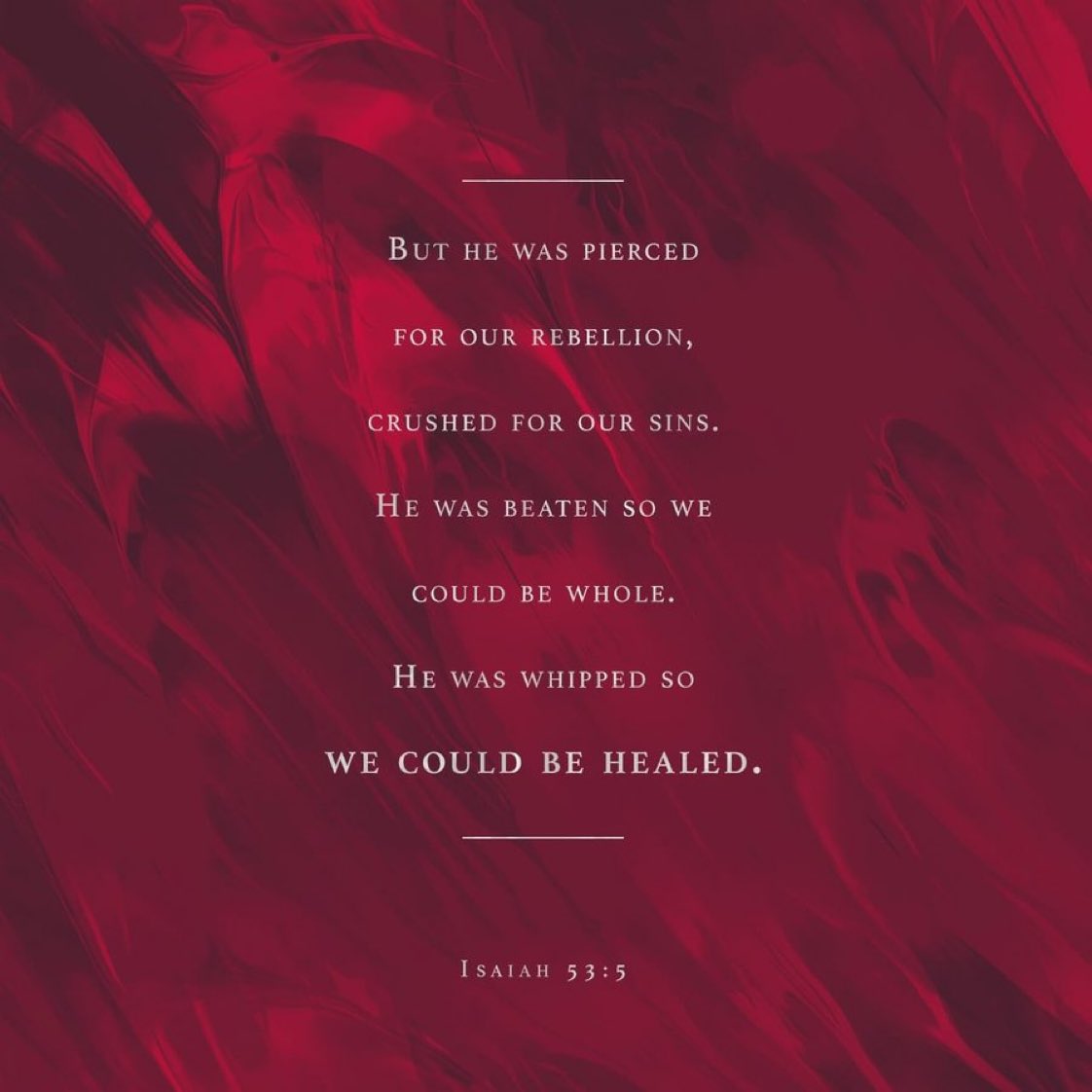 jonathanrferrer's tweet photo. “But he was pierced for our transgressions, he was crushed for our iniquities; the punishment that brought us peace was on him, and by his wounds we are healed.” - Isaiah 53:5
#BibleScripture #LivingWithChrist #Christian #LoveChrist #Jesus
https://t.co/hKHbScCGE6… https://t.co/FKcjGNFgI9