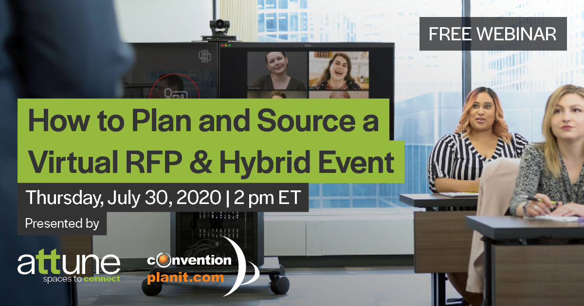conventionplani's tweet photo. Free Webinar by ConventionPlanit &amp; @AttuneSpaces - How to Plan &amp; Source a Virtual RFP &amp; Hybrid Event. Register here https://t.co/3lYsKXXHGa https://t.co/XWpgRHpVtL