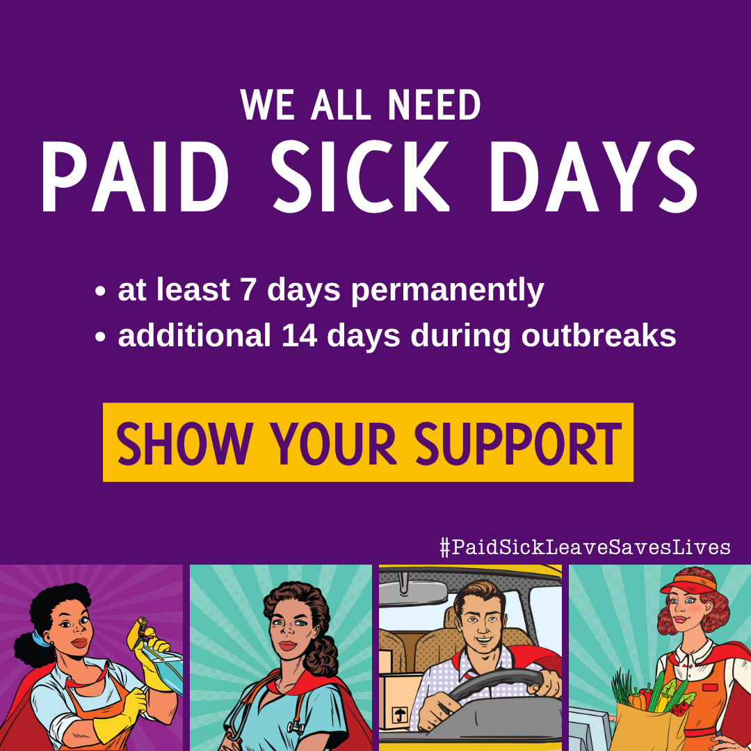 Join tomorrow’s day of action for paid sick days for all workers. We cannot afford to wait any longer. It’s urgent to protect public health now & beyond the pandemic! Register here:  https://www.decentworkandhealth.org/july_action&nbsp;  #PaidSickLeaveSavesLives