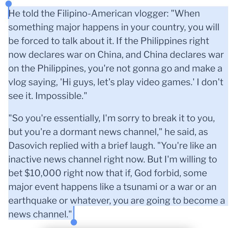 Nas Daily to vlogger Wil Dasovich and essentially to all influencers “who don’t do politics”