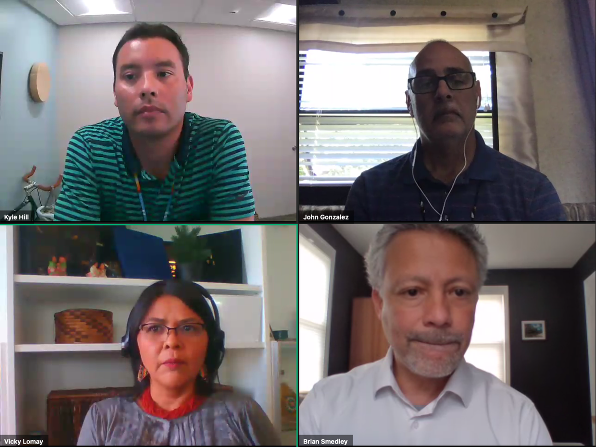 DrAdamHoffman's tweet photo. So grateful for this timely webinar, "Invisible No More: Psychology, American Indians/Alaska Natives and COVID-19" hosted by @APA.
It's mind-blowing to hear about some of these stories from Indian Country.
#IntergenerationalKnowledge #CulturalHumility https://t.co/IhV5xYJa9S