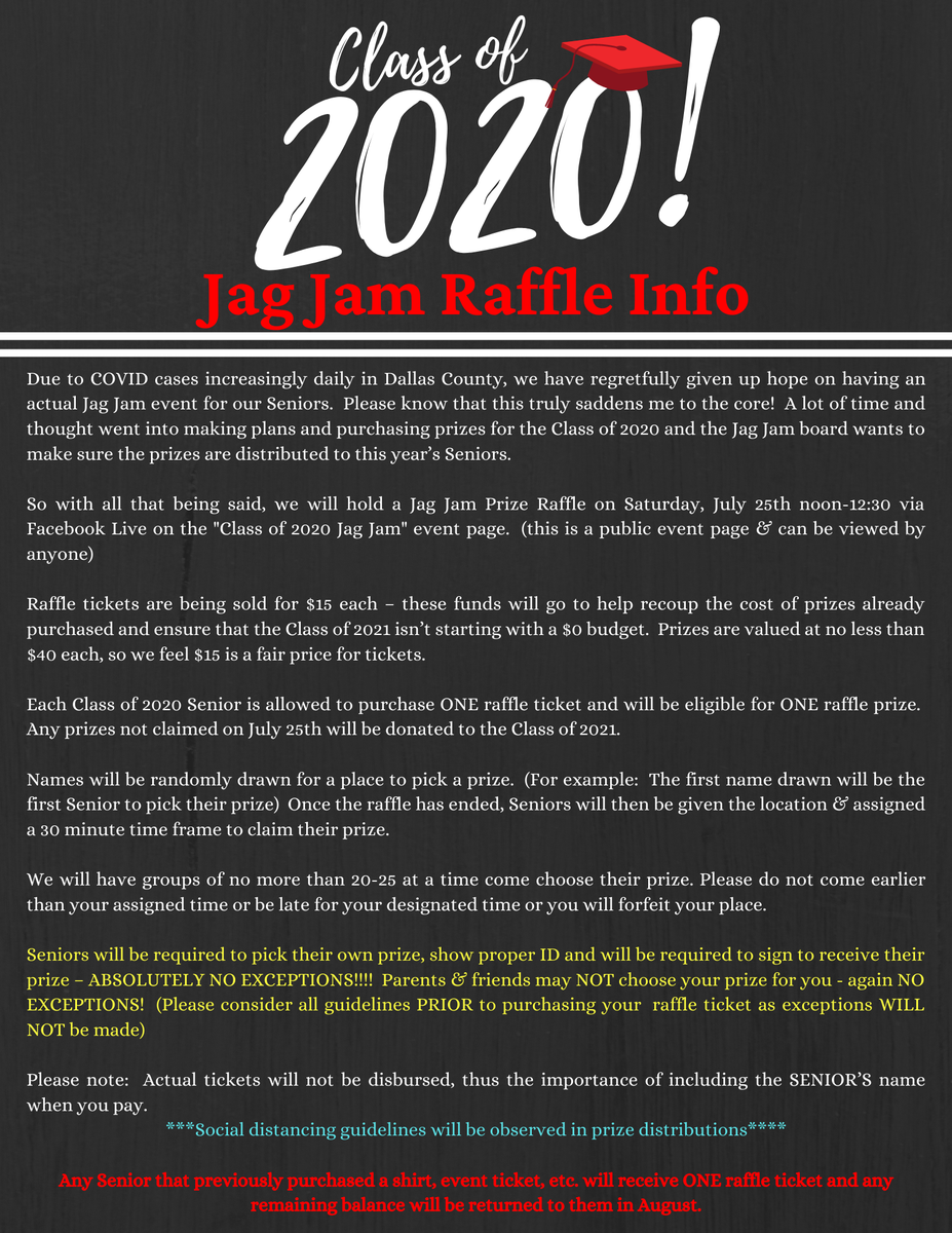 2020_jag's tweet photo. REMINDER!: 
Want a chance to win a Chick-Fil-A gift card? 🐔🙌🏼

FOLLOW 👉 @2020_jag &amp; RT this post to be entered into drawing

Drawing will be next Thursday 7/23, so start retweeting now! 🎓🎉 
(Open to all JHHS Class of 2020 Seniors) https://t.co/i18c0OxMf0