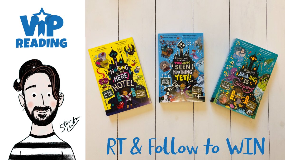 VIPreading's tweet photo. 🌟 VIP COMPETITION 🌟

Win a fab collection of the #NothingtoSeeHereHotel books by @sbutlerbooks &amp; illustrated by:

@StevenLenton - OUR NEW VIP ILLUSTRATOR 🎉

RT &amp; Follow @VIPreading &amp; @VIP_doodles to win

📚 courtesy of the wonderful @simonkids_UK

UK only
Closing date 24.7.20 https://t.co/3ePQuIRR38