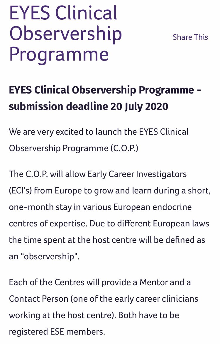 LjiljanaMarina's tweet photo. Only 3 days left! Hurry up, apply and use your chance to learn from the best! @EYEScientists @ESEndocrinology #eyescop
https://t.co/ntPe7Hxocg https://t.co/aOjSYq54wV
