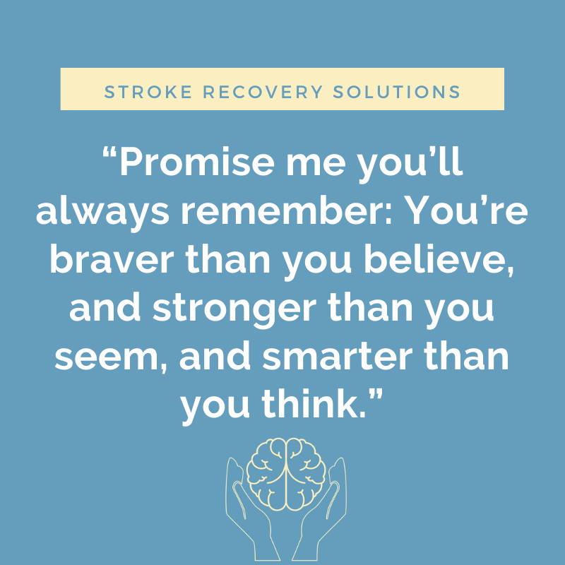 MaureenHarrop's tweet photo. HAPPY FRIDAY EVERYONE!!
“Promise me you’ll always remember: You’re braver than you believe, and stronger than you seem, and smarter than you think.”
-Unknown
🧠
#strokerehabilitation #strokelife #stroke #recovery #strokesurvivor #strokesurvivors #strokeexercise #braininjury https://t.co/qWOjRQpKtF