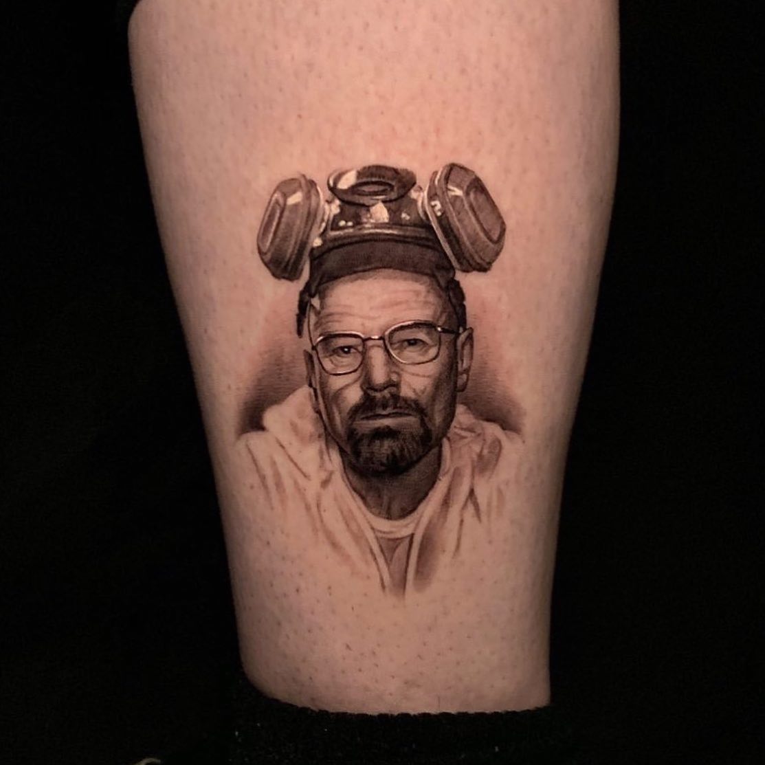 Bryan Cranston shows Breaking Bad tattoo  Breaking bad tattoo Breaking bad  Tattoo tv shows