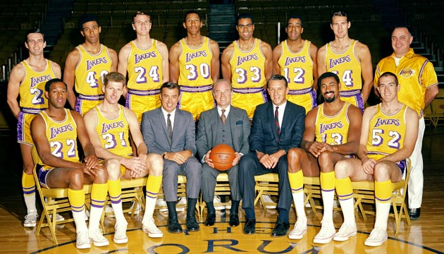 1968-69Lakers won 55.But other teams were as good or better: 57 W Bullets55 W 76ers54 W KnicksIn SRS, which measures point differential and strength of schedule, Lakers were behind these three and also the Russell-Havlicek Celtics.Lakers were 5th in SRS. Not dominant.